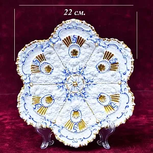 Антикварная Коллекционная Тарелка - Блюдо «ЦВЕТЫ», Фарфор MEISSEN Германия.