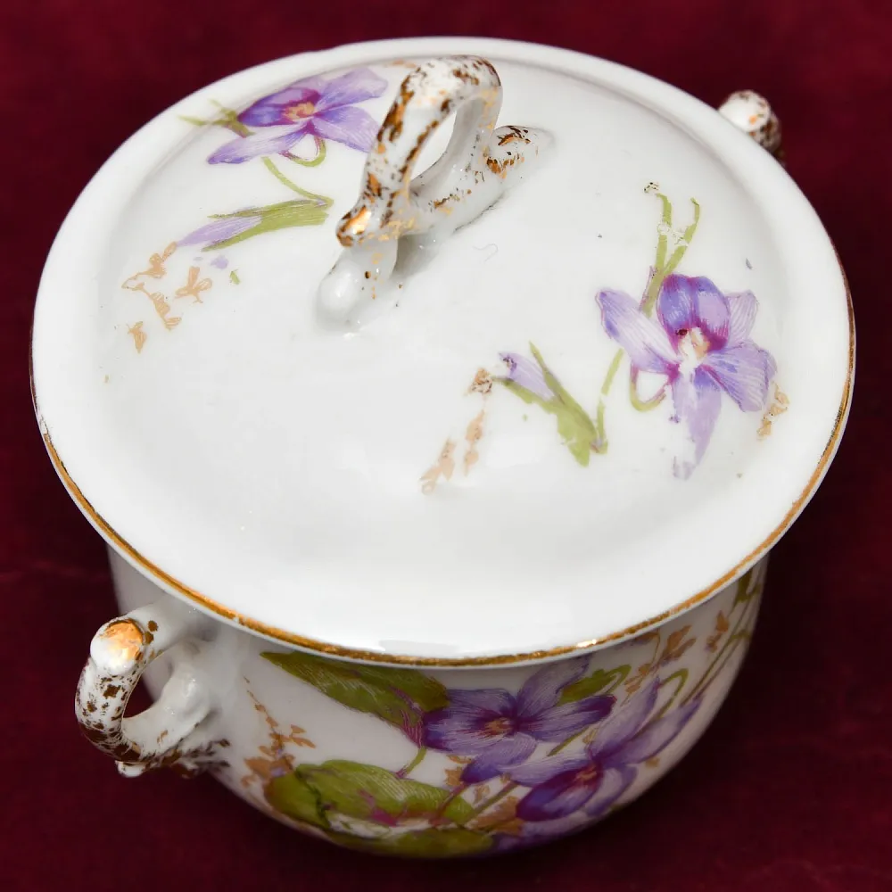 Антикварный Порционный Набор Соусников на Подносе, Фарфор Limoges Франция, начало ХХ века.