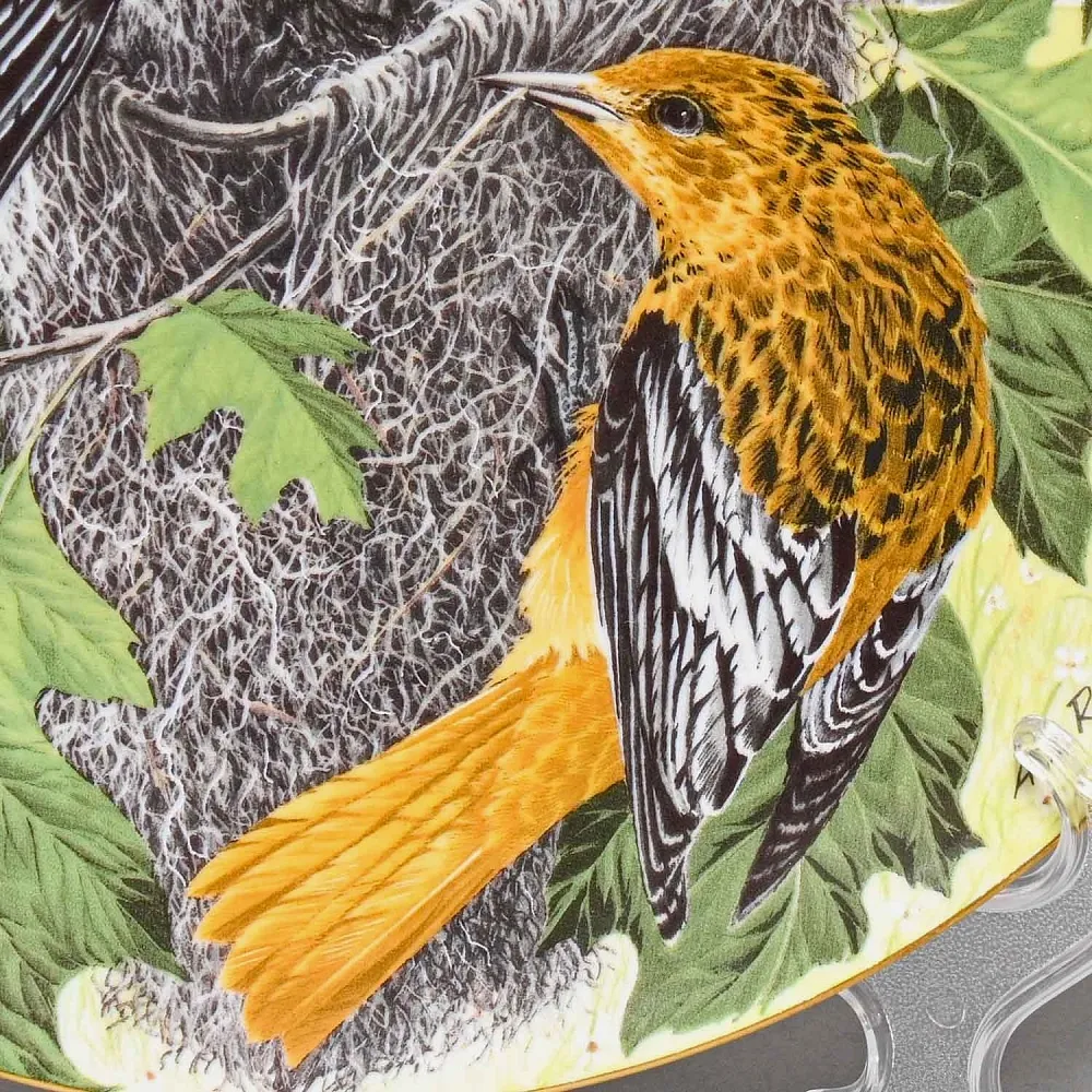 Коллекционная Тарелка «Иволга - Строительство гнезда» Фарфор, Franklin Porcelain США -1983 год.