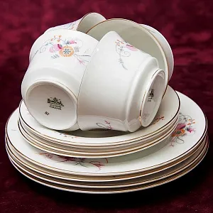 Чайный сервиз «TIRANA» на 4-е персоны Фарфор Розенталь / Rosenthal Германия -1930 год.