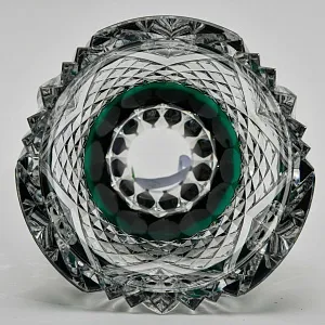 Классическая Ваза Зелёного Цвета, Хрусталь VAL SAINT LAMBERT Бельгия, середина ХХ века.