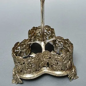 Старинная Винная передача - Подставка для Винных бутылок, Металл Silverpalted, Англия.