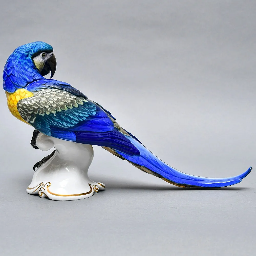 Коллекционная Фарфоровая статуэтка «Попугай Сине-Желтый АРА», ROSENTHAL Германия - 1936 год. 