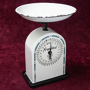 Антикварные Кухонные Весы в Фарфоровом корпусе KRUPS IDEAL, Германия - 1915 год.