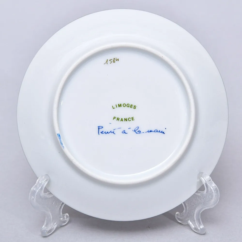 Коллекционная Кофейная Пара «Цветочная гирлянда», Фарфор Лимож / Limoges Франция.