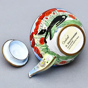 Декоративный Коллекционный Медный чайник «КОШКА И МАКИ», Goebel Германия, конец ХХ века.