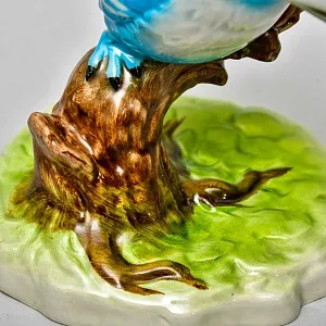 Редкая Фарфоровая статуэтка Птицы «Веселый Зимородок», Goebel Германия - 1982 год.