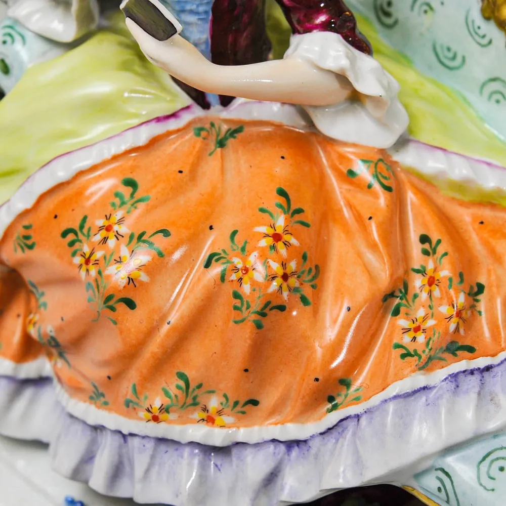 Коллекционная Фарфоровая Статуэтка «Музыкальный Дуэт», Unterweissbach 1958 - 1976 годы.