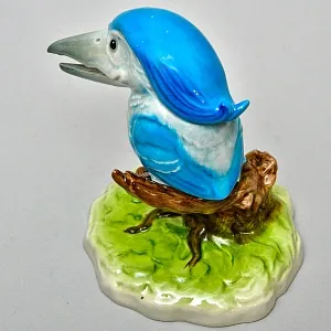 Редкая Фарфоровая статуэтка Птицы «Веселый Зимородок», Goebel Германия - 1982 год.
