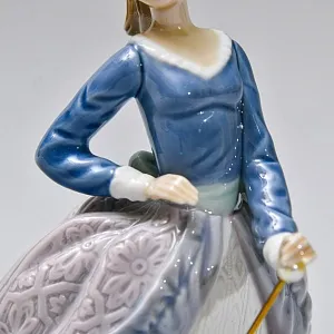 Винтажная Фарфоровая статуэтка "Девочка с зонтиком. Эвита", Lladro Испания - 1983 год.