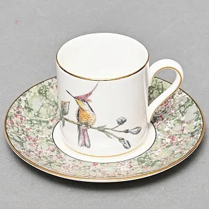 Коллекционная Фарфоровая кофейная пара «Колибри» Wedgwood Англия, 1991 год. 