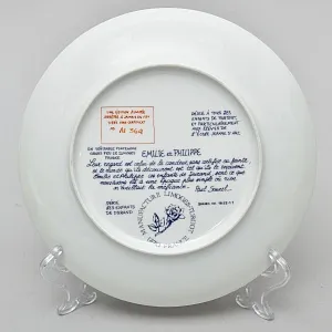 Авторская Тарелка «Дети. Эмилия и Филипп». Фарфор Limoges Франция - 1980 год.