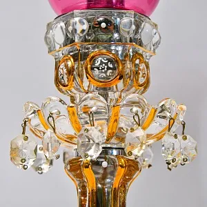 Парные Хрустальные Электрические Лампы - Светильники - Ночники, Германия, начало ХХ века.