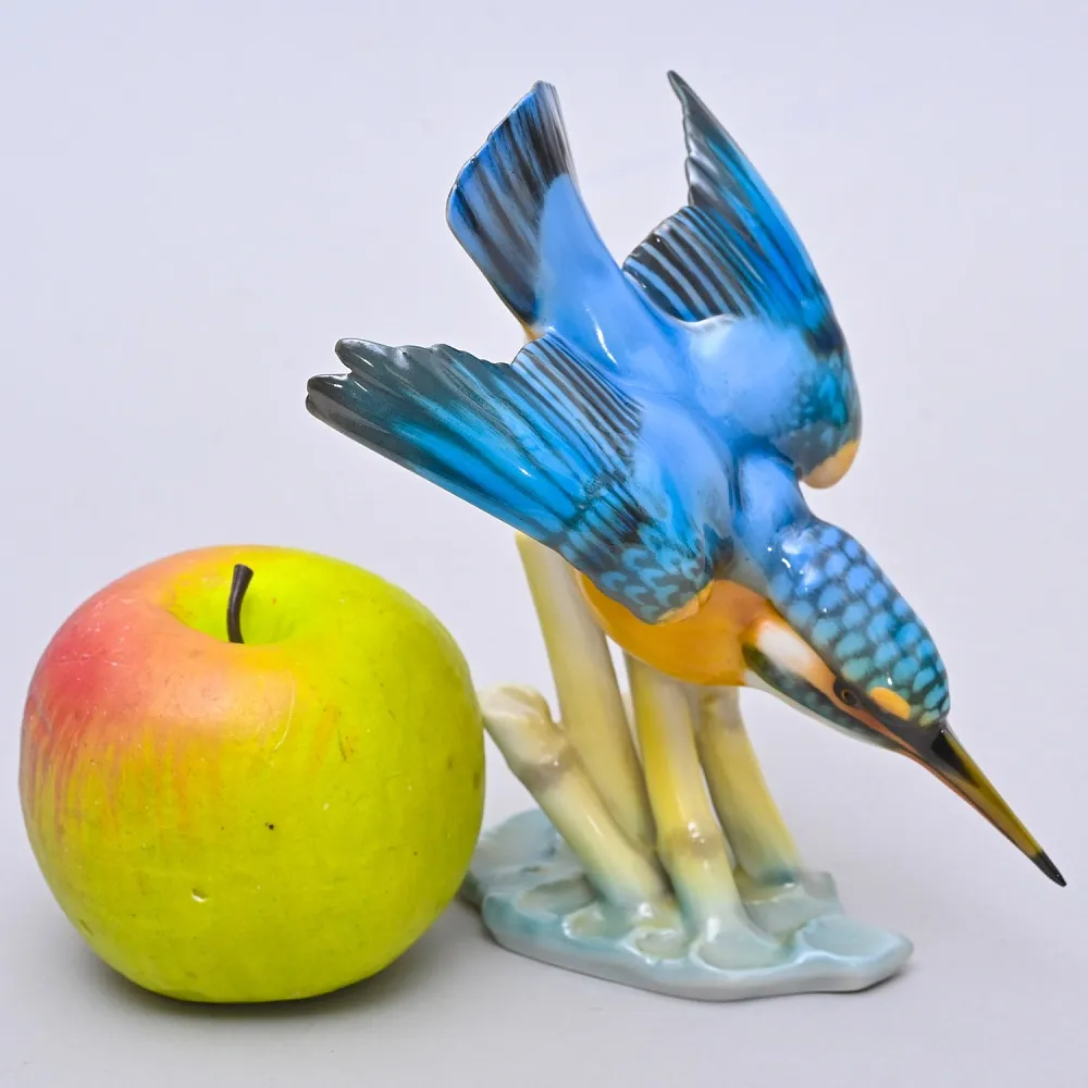 Фарфоровая Статуэтка «Птица - Зимородок», Hutschenreuther Германия, вторая половина ХХ века.