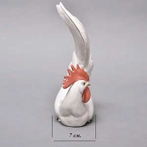 Коллекционная Фарфоровая статуэтка «Белый Петух», Lladro Испания, 1969 - 1979 годы. 