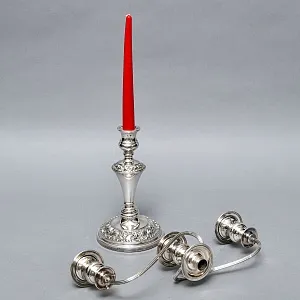 Старинный Канделябр - Подсвечник на Три Свечи, Silverplated SHEFFIELD Англия, начало ХХ века.