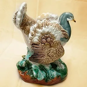 Большая Коллекционная статуэтка «Птица - ДРОФА», Фаянс ЗиК Конаково, СССР 50-е годы.