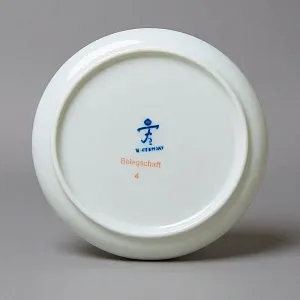 Небольшая Фарфоровая тарелочка «Породы собак. Бассет», Furstenberg Германия.