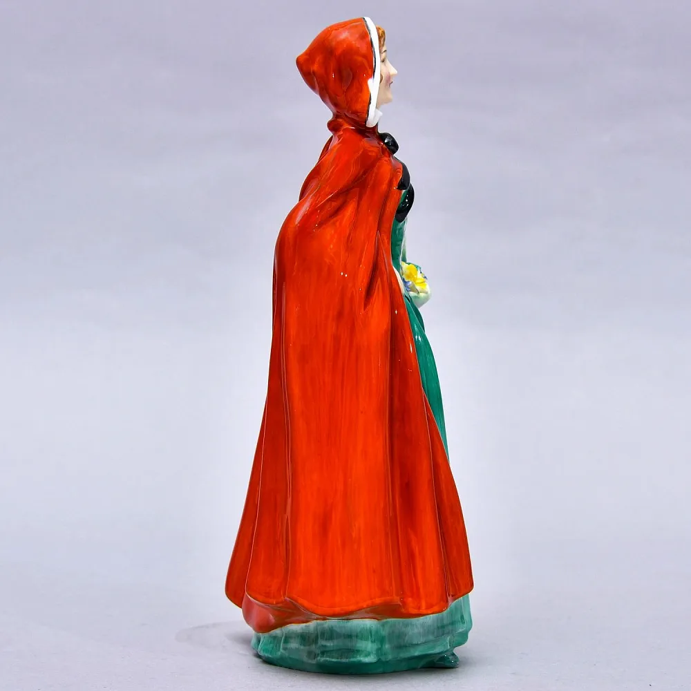 Коллекционная Фарфоровая статуэтка «Джин. Девушка в зеленом платье», Royal Doulton Англия.