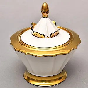 Фарфоровая Шкатулка - Сахарница - Доза «Корона», Hertel, Jacob & Co. Германия, 1928 - 1953 годы. 