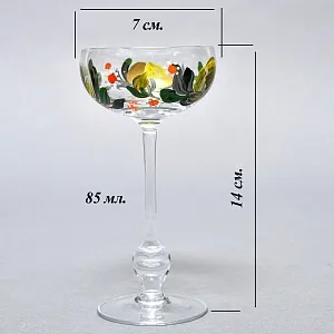 Антикварный Набор «Тет-а-Тет» Ликерные Фужеры - Рюмки, Стекло, Германия 30 -е годы ХХ века.