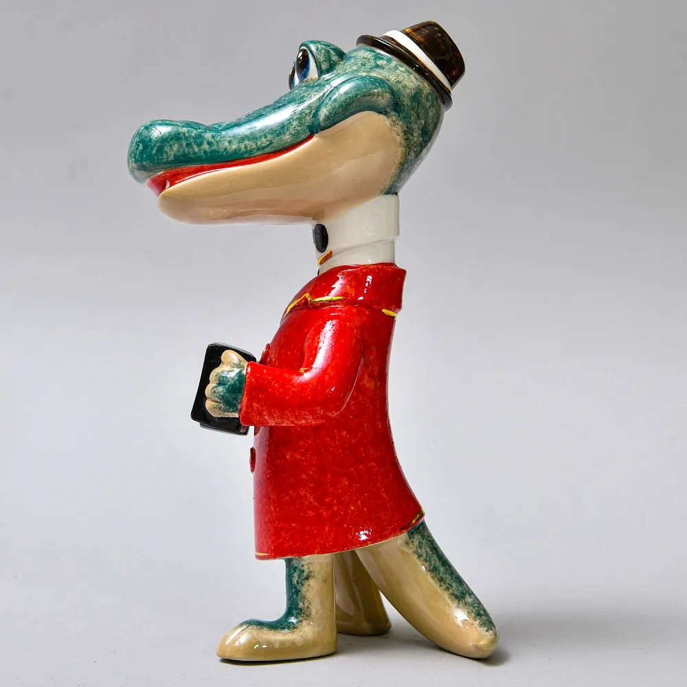 Авторская Коллекционная Фарфоровая Статуэтка «Крокодил Гена», Россия.