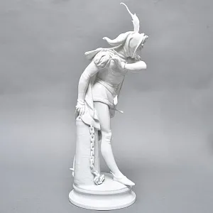  Редкая! Большая Фарфоровая статуэтка «МЕФИСТОФЕЛЬ», Scheibe-Alsbach Германия. 