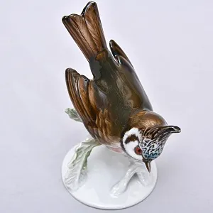 Редкость! Коллекционная статуэтка «Птица. Хохлатая синица», Фарфор ROSENTHAL, Германия.