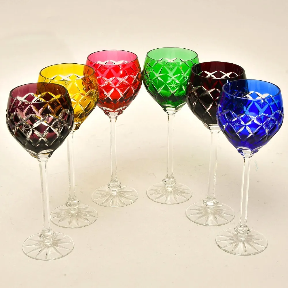 Хрустальные Бокалы для вина, Коллекция «ATLANTIC», Katharinen Hutte Германия -60 гг.