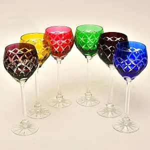 Хрустальные Бокалы для вина, Коллекция «ATLANTIC», Katharinen Hutte Германия -60 гг.