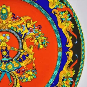 «Король - Солнце» - Коллекционная Фарфоровая Тарелка - Блюдо, VERSACE, Rosenthal Германия - 1993 год.