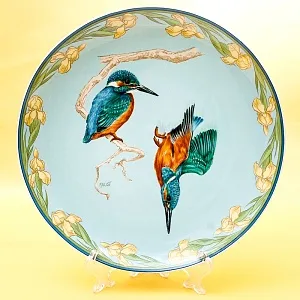  Коллекционная Тарелка «Птицы - Зимородки» Фарфор, Villeroy&Boch Германия, 80-е годы.
