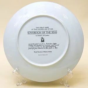 Коллекционная Тарелка «Парусные Корабли - SOVEREIGN OF THE SEAS» Фарфор США, The FRANKLIN MINT -1987г.