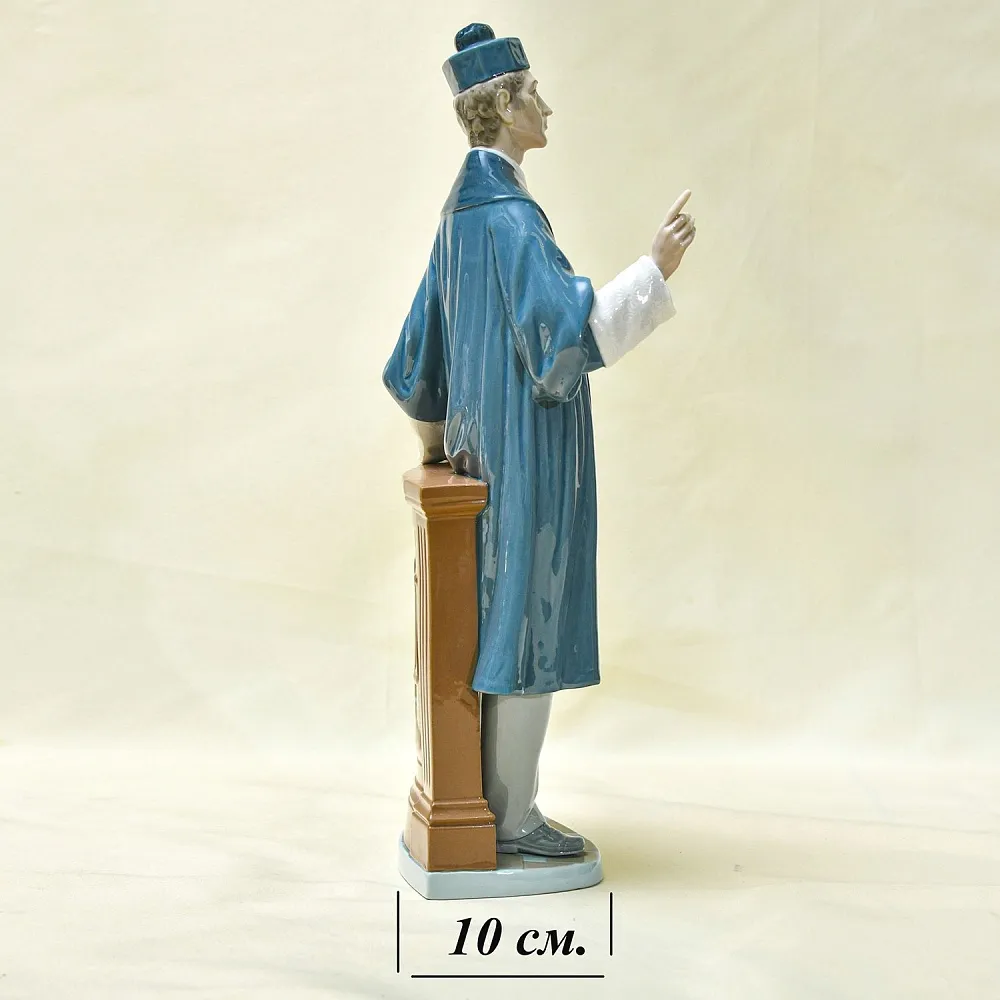 РЕДКОСТЬ! Большая Коллекционная Фарфоровая статуэтка «Юрист» Lladro, Испания - 1974 год.