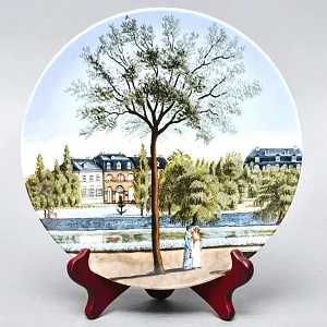 Редкость! Коллекционная Фарфоровая Тарелка - Блюдо «Дворцовый сад -1820 года», Германия -1987 г.