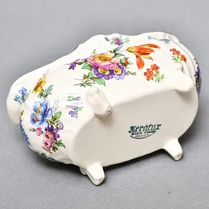 «Орешница» - Ваза - Конфетница «Цветочная Симфония»  Фаянс Бельгия 50-е годы ХХ века.