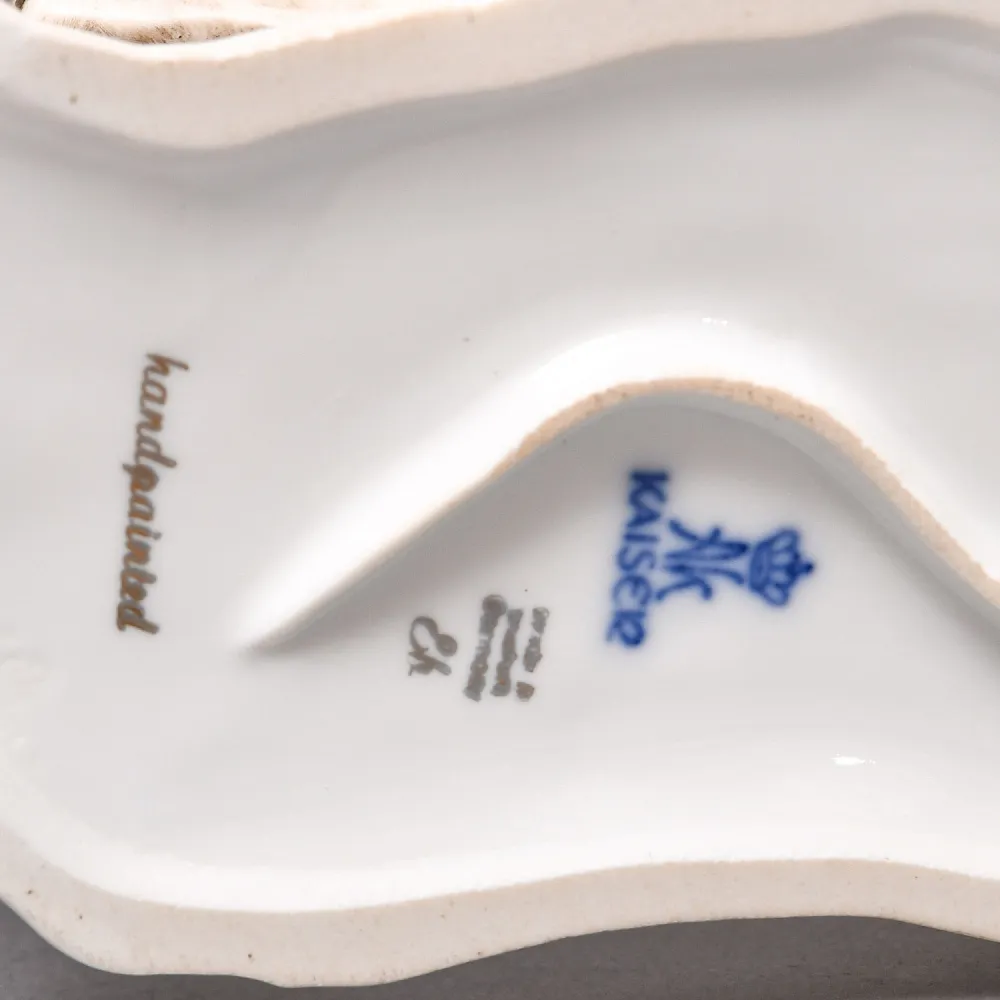 Редкость! Фарфоровая статуэтка «Мальчик и осел», KAISER Германия, 1970 - 1979 годы.