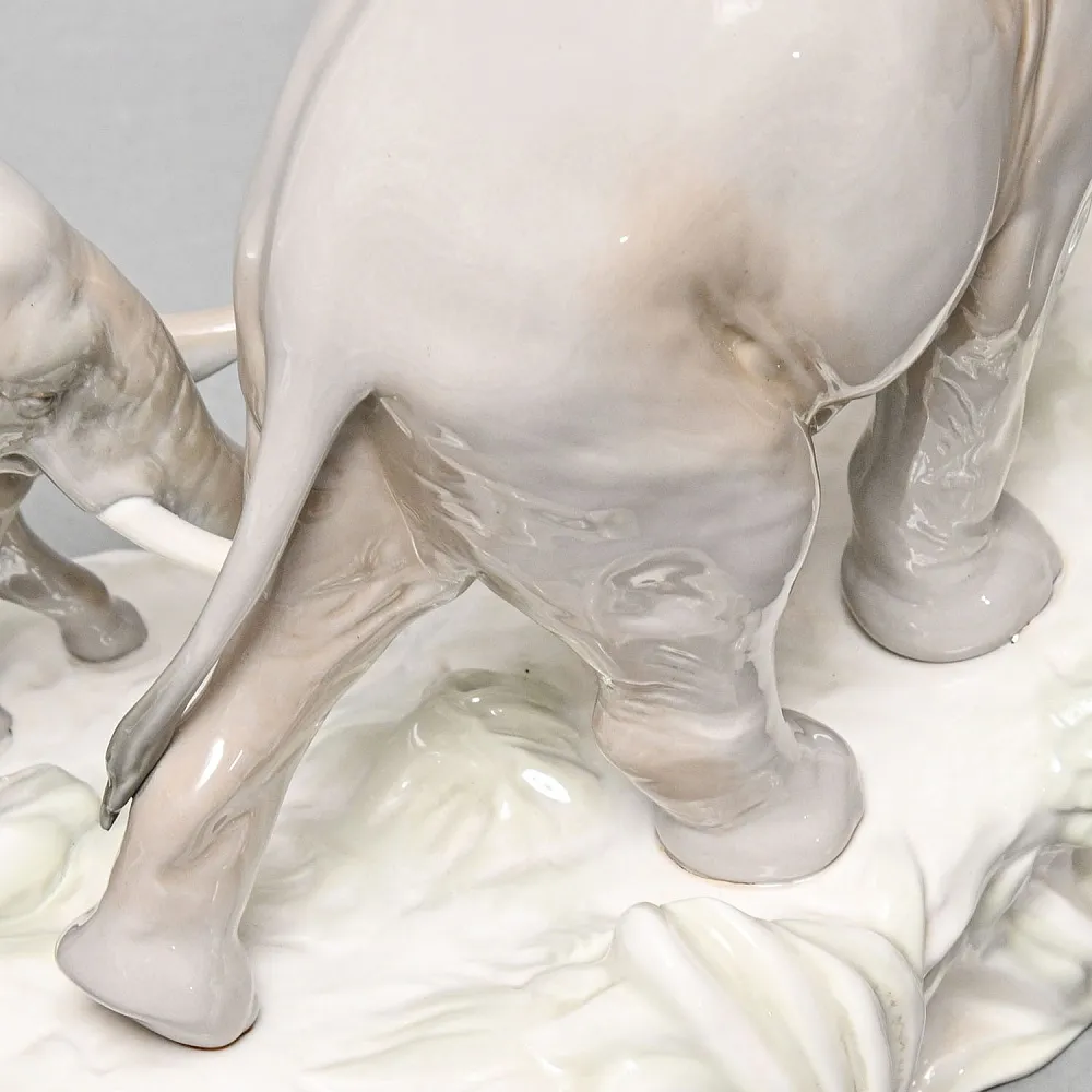 Редкая Коллекционная Фарфоровая Статуэтка «Слоны - Семья», Lladro, Испания -1977 год.