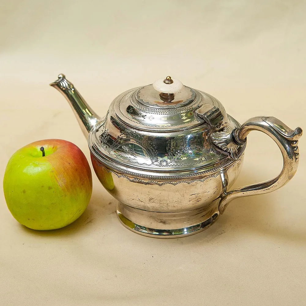 Антикварный Заварочный Чайник. Метал Silverplate, SHEFFIELD Англия начало ХХ века.