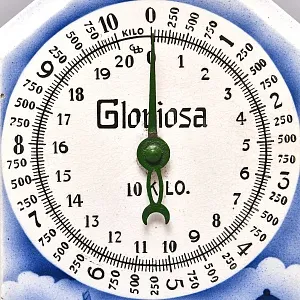 Антикварные Кухонные Весы в Фарфоровом корпусе Gloriosa, Голландия начало ХХ века.