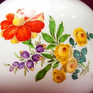 Фарфоровая Ваза «Цветочный Букет» Н -19 см., MEISSEN / МЕЙСЕН, Германия.