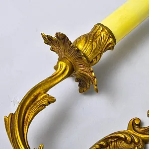 Парные Настенное Электрические Бра - Канделябры Бронза Франция, 70 -е годв ХХ века.