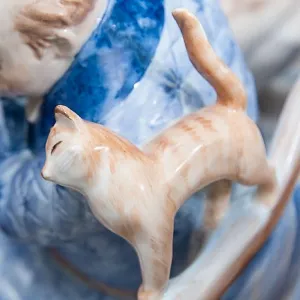 Коллекционная Фарфоровая статуэтка «КАШТАНКА», ДФЗ Дулево Россия. 