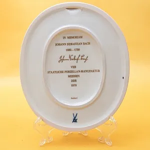 Фарфоровое Панно - Плакетка «Иоганн Себастьян Бах», MEISSEN Германия - 1978 год.