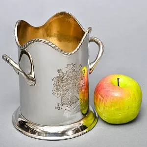 Сервировочная Подставка для Бутылок - Бутылочная передача Silverpalted Металл, SHEFFIELD Англия. 