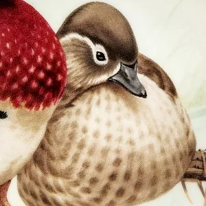 Коллекционная Фарфоровая Тарелка «Лесной Год, ИЮЛЬ. Утки», Англия - 1982 год. 