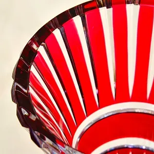 Ваза - Красный Хрусталь VAL SAINT LAMBERT (Вал Сант Ламберт) Бельгия, конец 60-х гг.