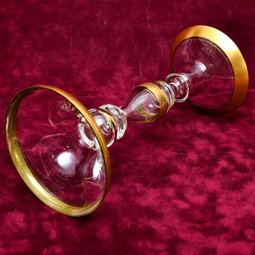 Большой Элегантный Хрустальный Подсвечник на одну свечу, серия «Concorde» Theresienthal, Германия.