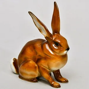 Коллекционная Фарфоровая статуэтка «ЗАЯЦ», Hutschenreuther Германия, середина ХХ века.