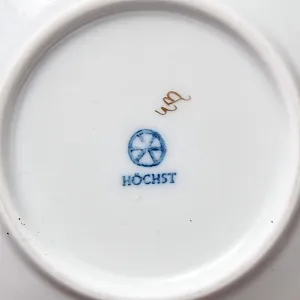 Редкость! Коллекционная Кофейная Пара «Садовый букет», фарфор Hochster Porzellan, Германия - 1947 год.